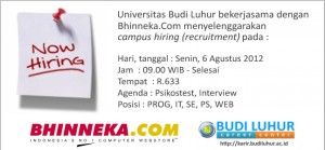 budi luhur career center bhninnekacom