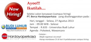 budi luhur career center berca 2013