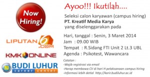 budi luhur career center campus hiring recruitment universitas budi luhur kmk online liputan6