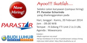 budi luhur career center campus hiring recruitment universitas budi luhur parastar