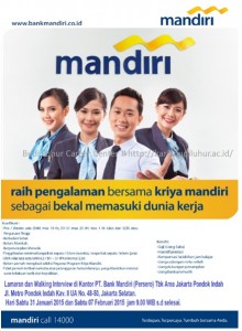 budi luhur career center bank mandiri