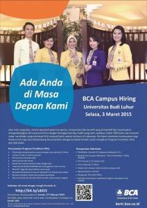 budi luhur career center bca 2015