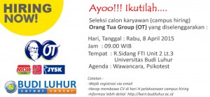 Orang Tua Group OT Budi Luhur Career Center Campus Hiring Universitas Budi Luhur