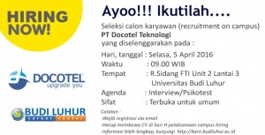 Universitas Budi Luhur Campus Hiring PT Docotel Teknologi