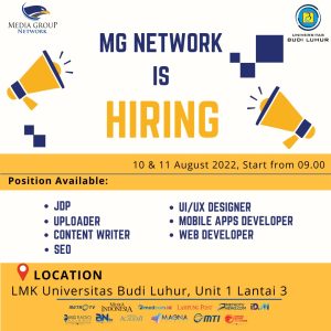 Media Group Network is Hiring at Universitas Budi Luhur v1