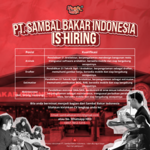 Poster Lowongan PT. Sambal Bakar Indonesia (5)